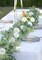 6.56ft Eucalyptus Garland with Flowers-8 White Roses, Artificial Fake Flowers Greenery Garland Floral Vines for Decoration Party Wedding Table Indoor Outdoor Backdrop Wall Decor(White)